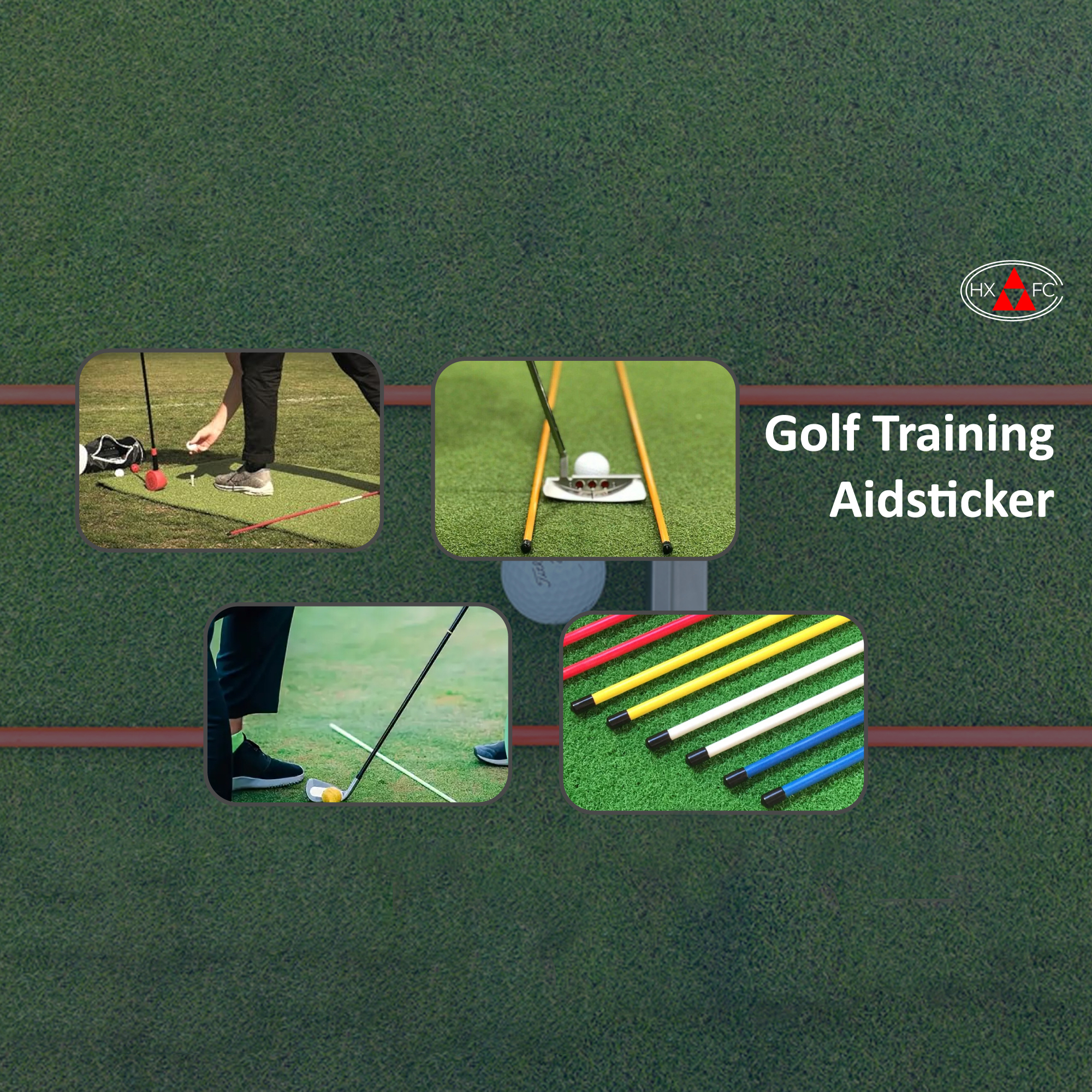 Pro Golf Alignment and Swing Training Aid Set All in One Flexible Aiming Rods for Posture Correction, Full Swing Improvement