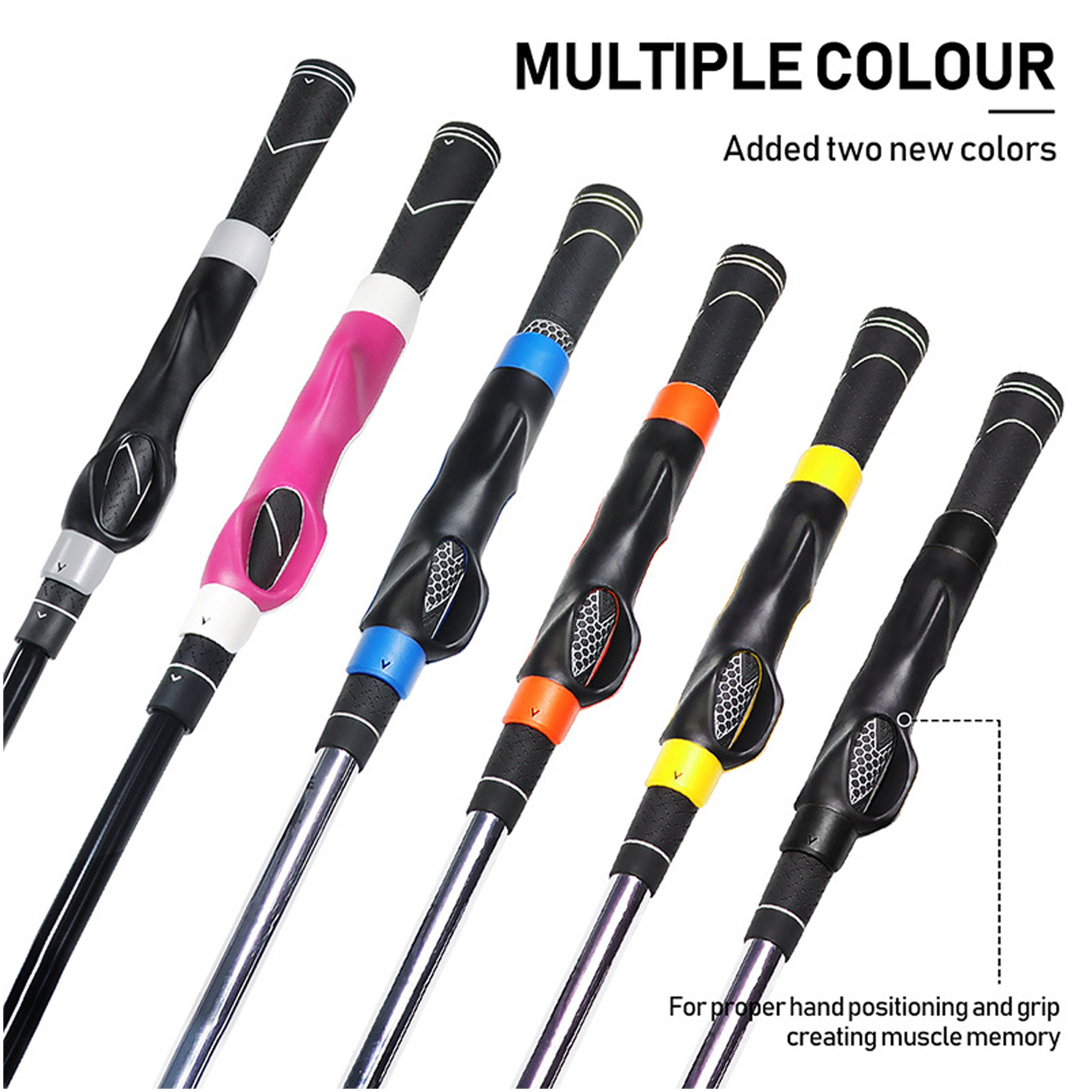 Golf Club Hand Grip Trainer for Swing Positioning with Eco-Friendly Durable Lightweight Anti-Slip Grip and OEM Customization