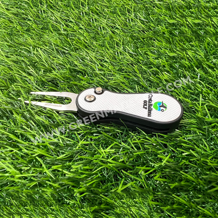 Stainless Steel Golf Divot Repair Tool Golf Pitch Fork High Quality Multi-function Metal Golf Divot Repair Tool Logo Customized