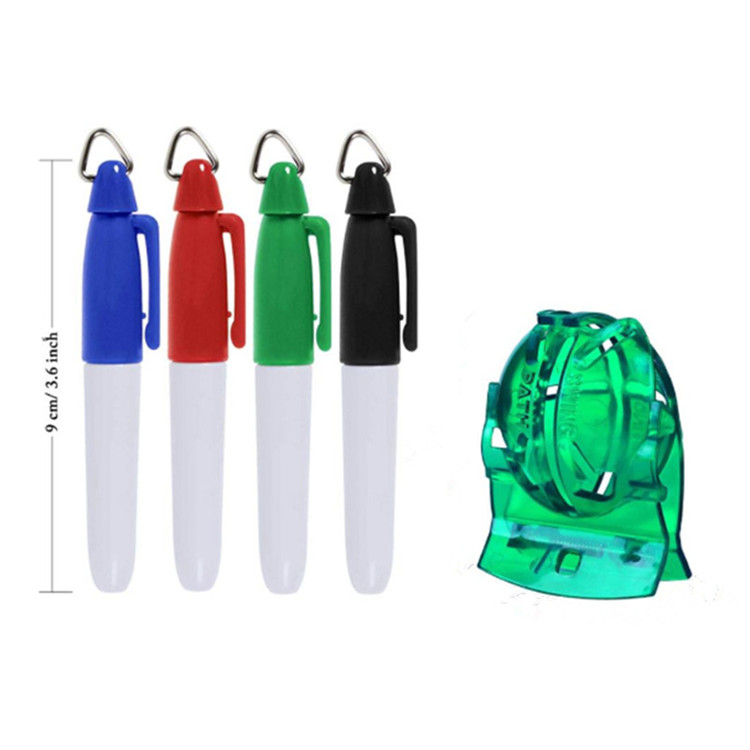Factory Supply Plastic Golf Ball Line Liner Alignment Putting Tool Ball Marker Pen Set