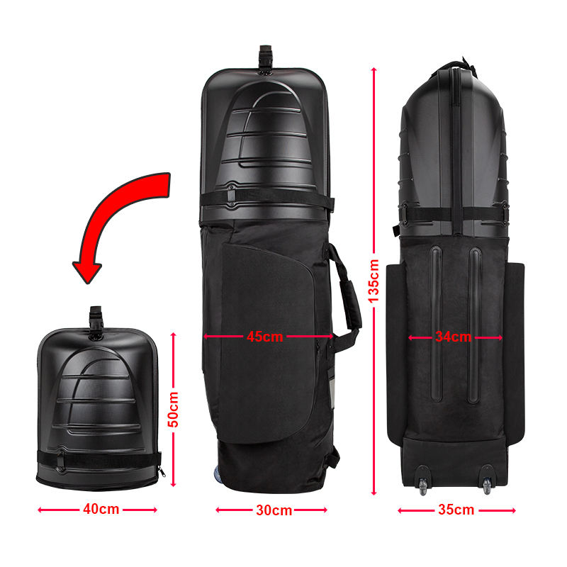 PLAYEAGLE Manufacturer Custom Hard Case Golf Travel Bag With Wheels Oversize Pro Golf Bag Protection Cover for Airline With Lock