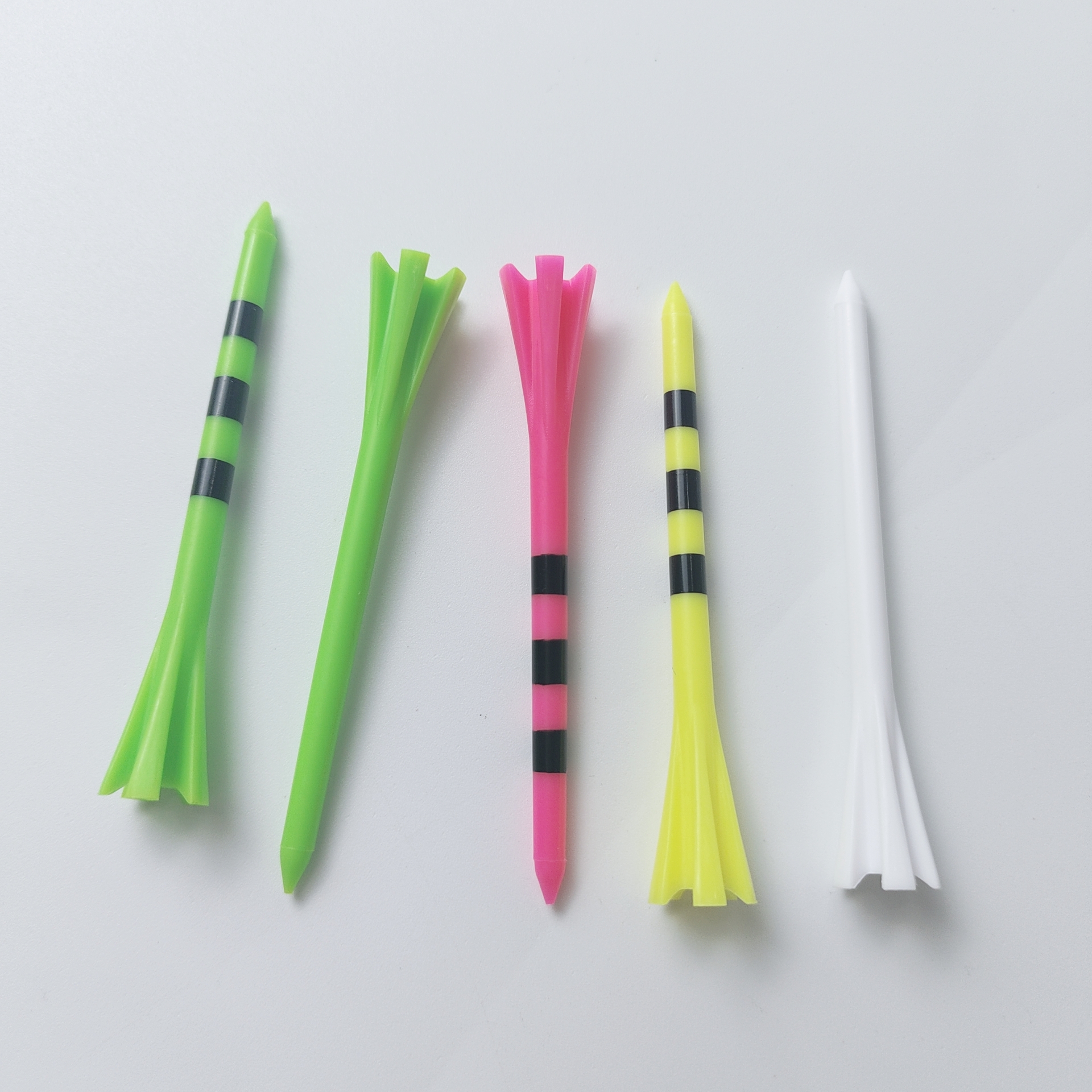 Plastic Golf Tees 3 1/4 Inch, Plastic Golf Tees 5 Prongs Stability Tees, Unbreakable Long Golf Tees