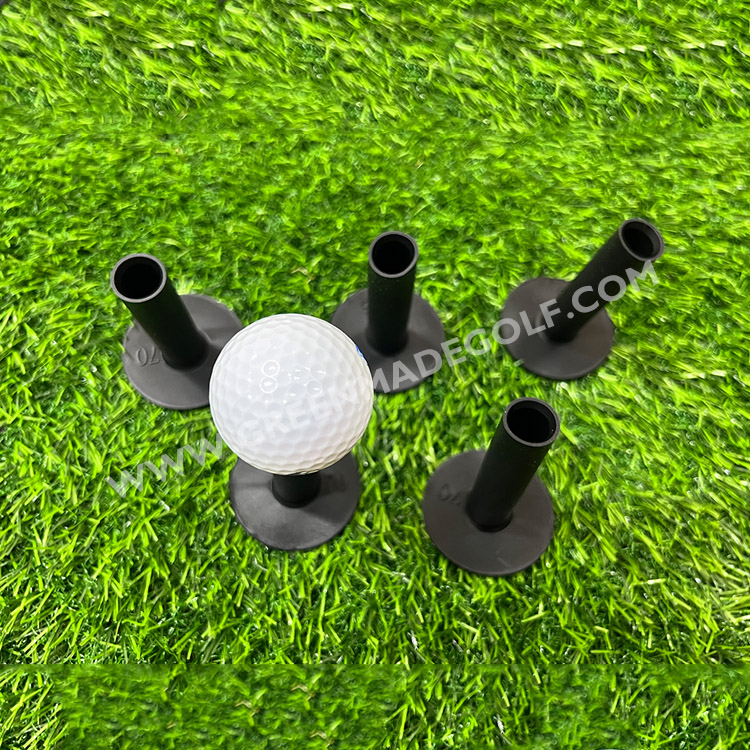 Gifts Custom Personalized Range Rubber Golf Tees Custom Black Rubber Tee Holder Adjustable Premium Driving Range Mat Golf Tee