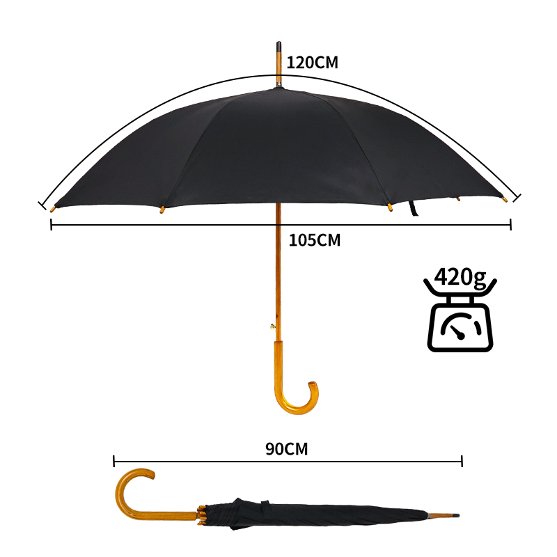 Hot Sale Top-Grade Wholesale Promotional Custom Logo Print Straight Umbrella Portable Travel Golf Umbrella with logo