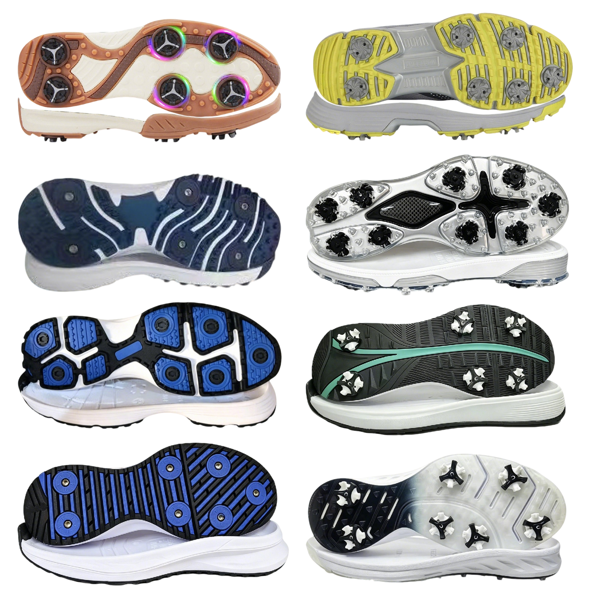 Wholesale Removable Rotating Spike Golf Shoe Outsole High Traction Anti Slip Golf Sole custom sole
