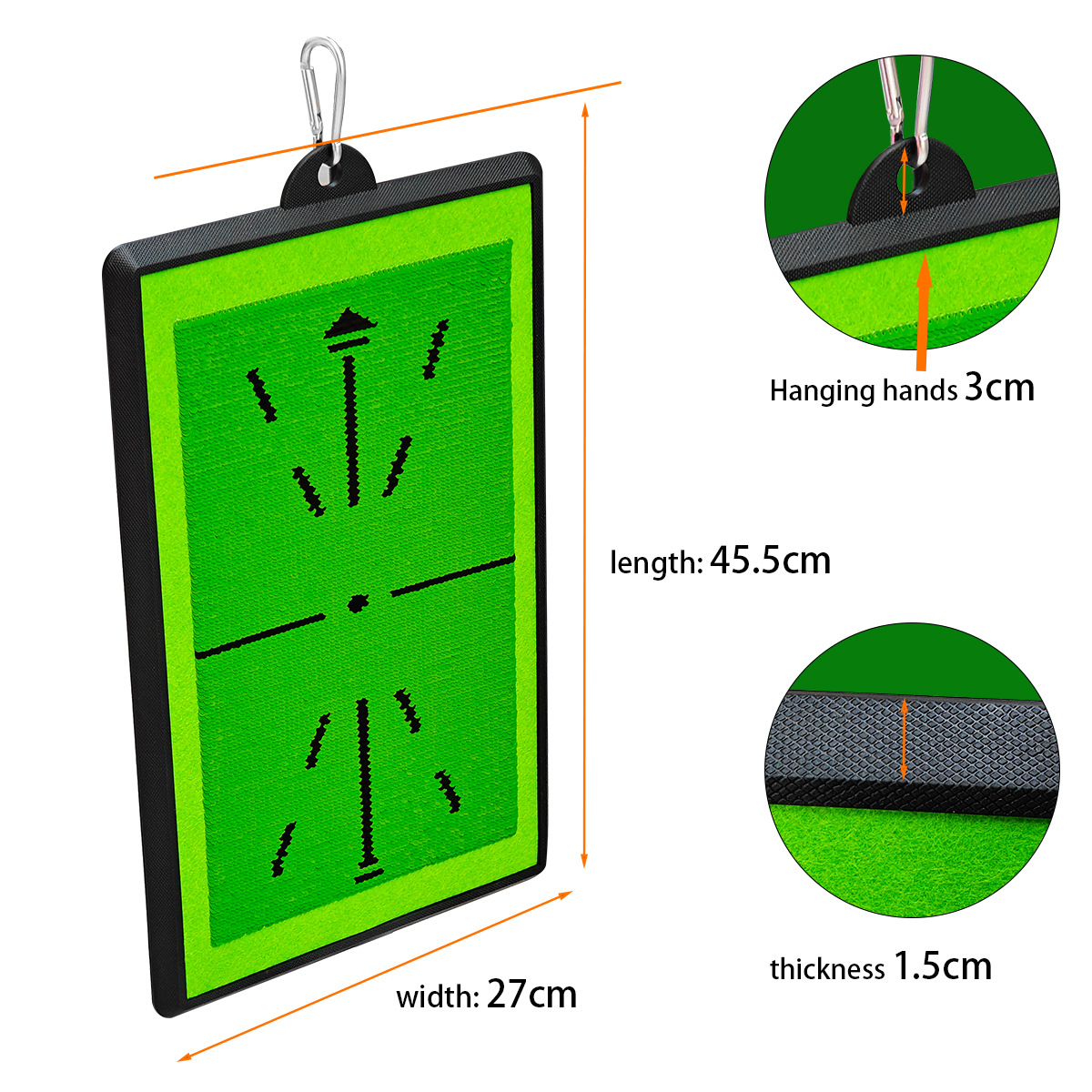 Golf Hitting Mats Training Equipment Golf Chipping Mat For Swing Path Mats Feedback With Non-Slip Rubber Backing Swing Training