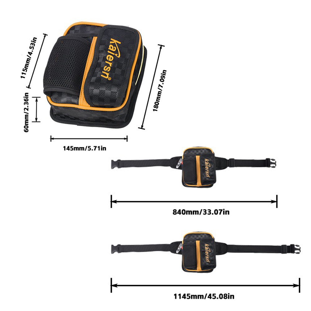 Lightweight Durable PVC Park Golf Waist Bag Zipper Closure Water Bottle Holder Ball Pouch Phone Pocket Club Hook Carry Two Balls