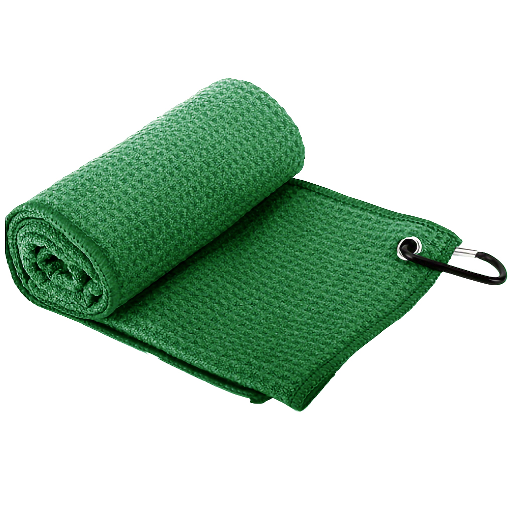 Personalized Embroidered Waffle Towel Gym Sport Golf Balls Cleaning Cloth Towel Microfiber Golf Towel Custom logo with Hook