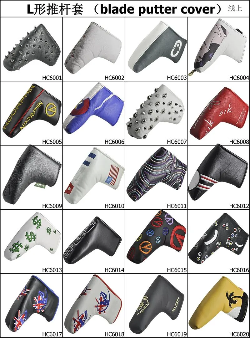Golf Club Head Cover Superior Embroidery Custom Blade Putter Protection