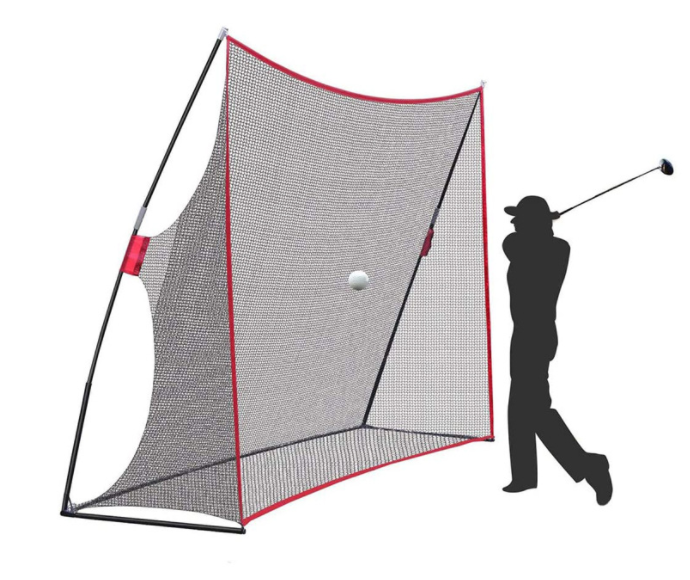 Waising Sports Golf 10X7 FT Stainless Steel Frame Polyester Net Portable Outdoor Training Practice Net
