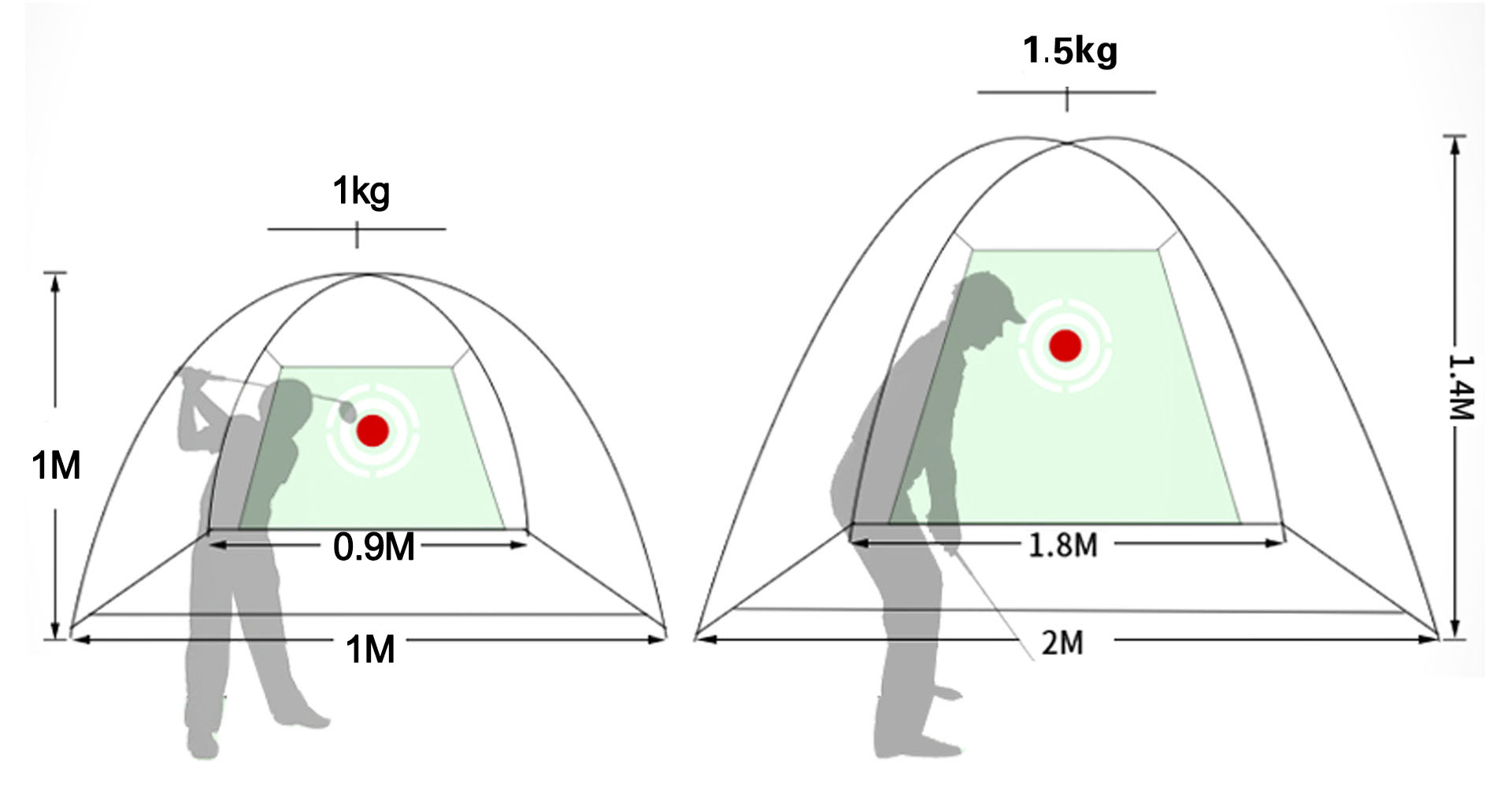 Indoor/Outdoor Training Golf Hitting Net with Target Practical Chipping Practice Net