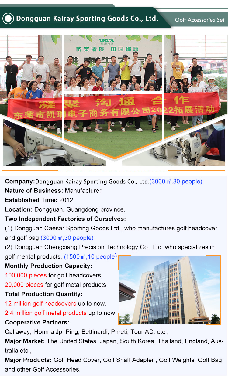 Golf Product Spec Diagram