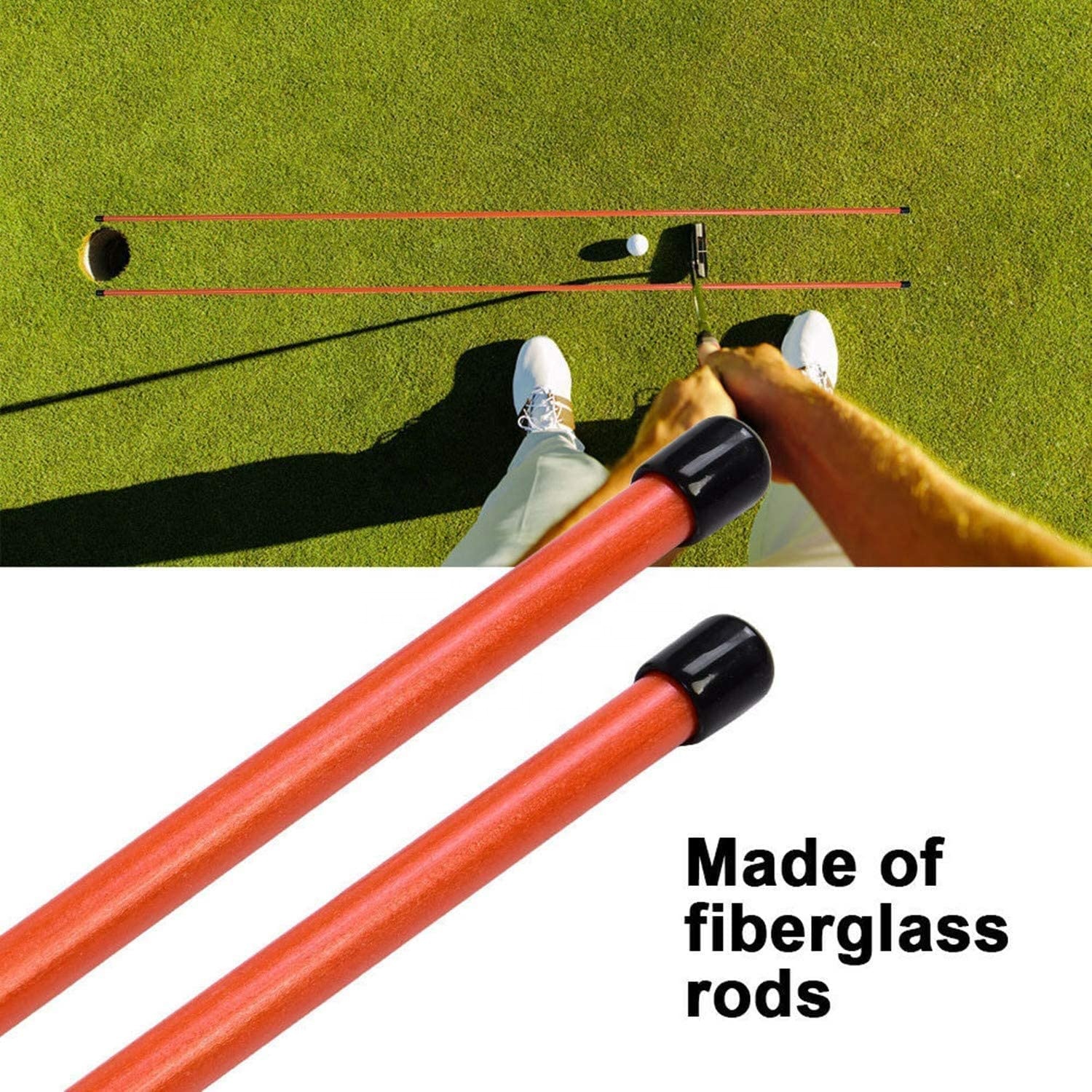 Manufacture Golf Alignment Stick Training Rods Value 3 Pack Pro Practice Aid for Aiming Putting Swing Trainer Posture Corrector
