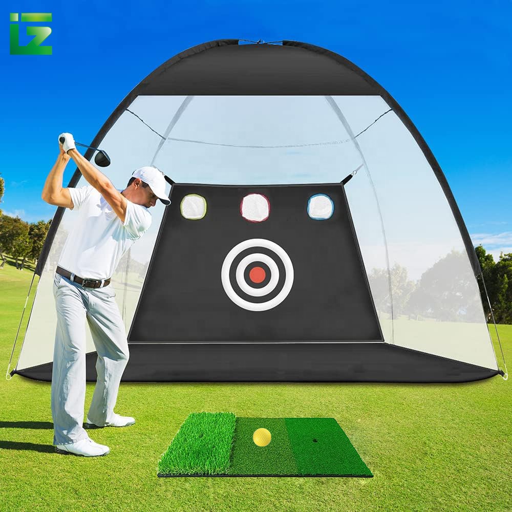 Custom Portable Multi-function Golf Hitting Practice Nets Set Easy Installation Golf Practice Net With Target Cloth