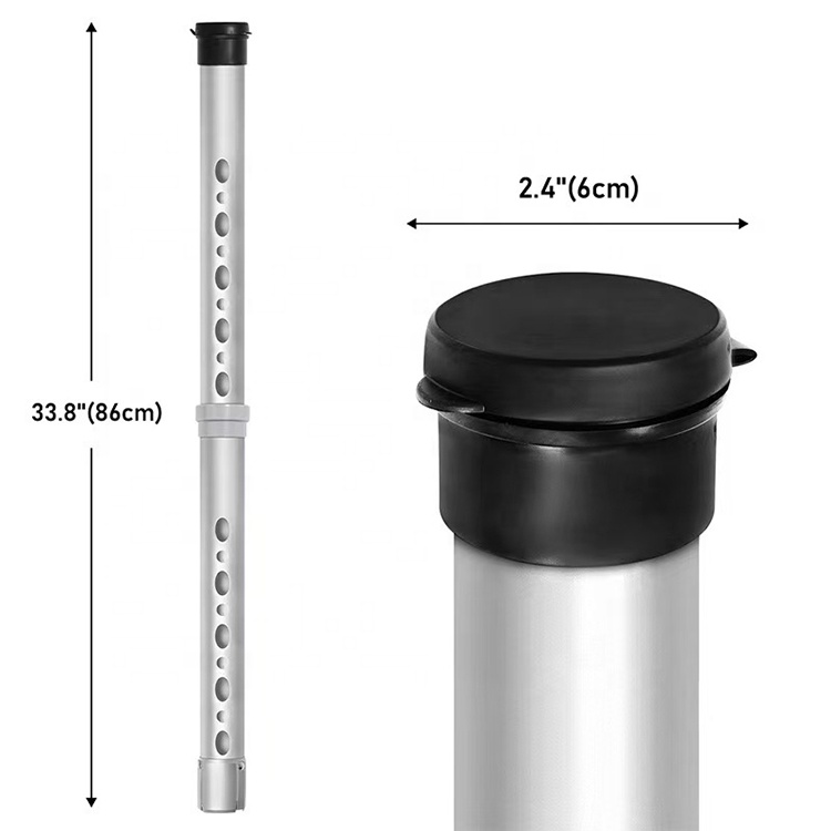 Wholesale Professional Golf Ball Picker Silver Detachable Aluminium Golf Ball Collecting Tube Golf Collector Tool