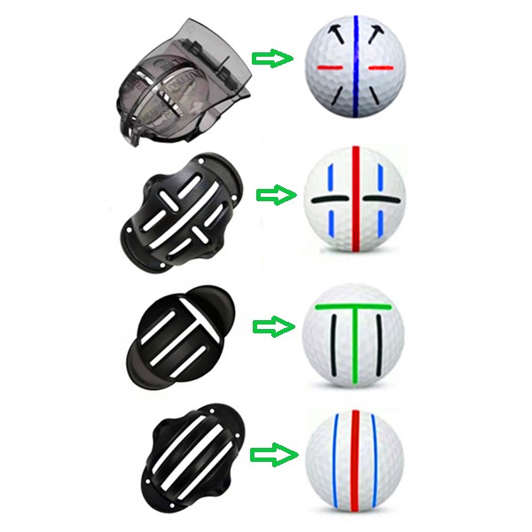 High Quality Golf Ball Line Marker Tool Kit Putter Alignment Golf Ball Line Drawing Template Tool Golf Scriber with Marking Pen