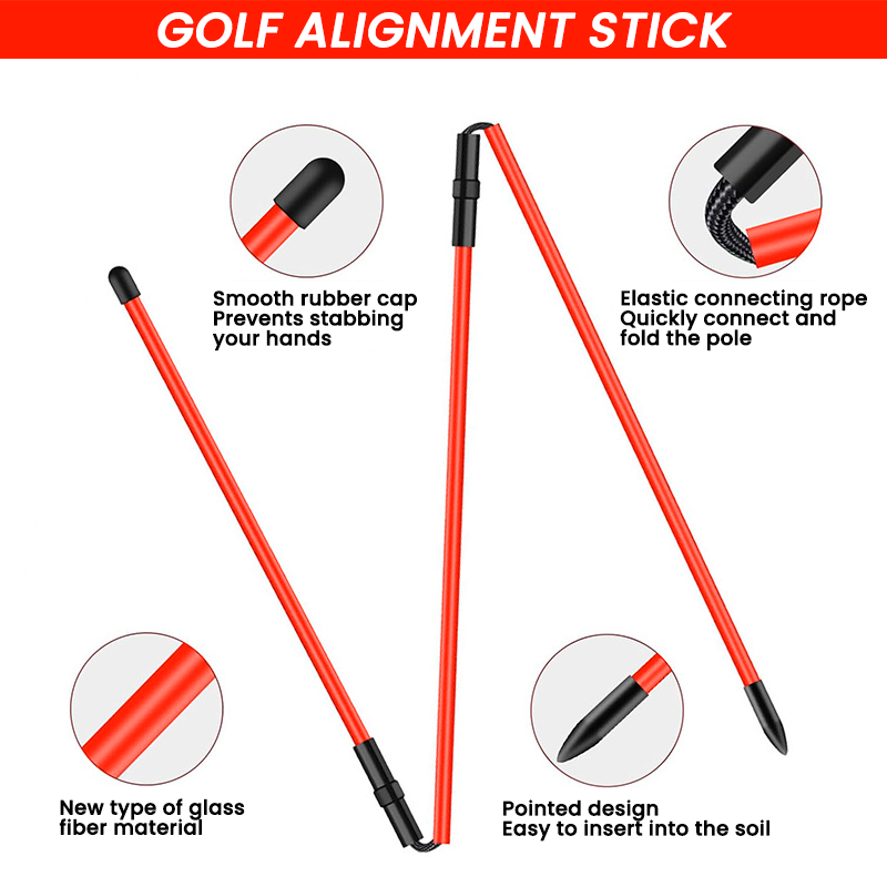 Adjustable Golf Training Aids Golf Alignment Sticks - High Precision Alignment Sticks for Putting Practice