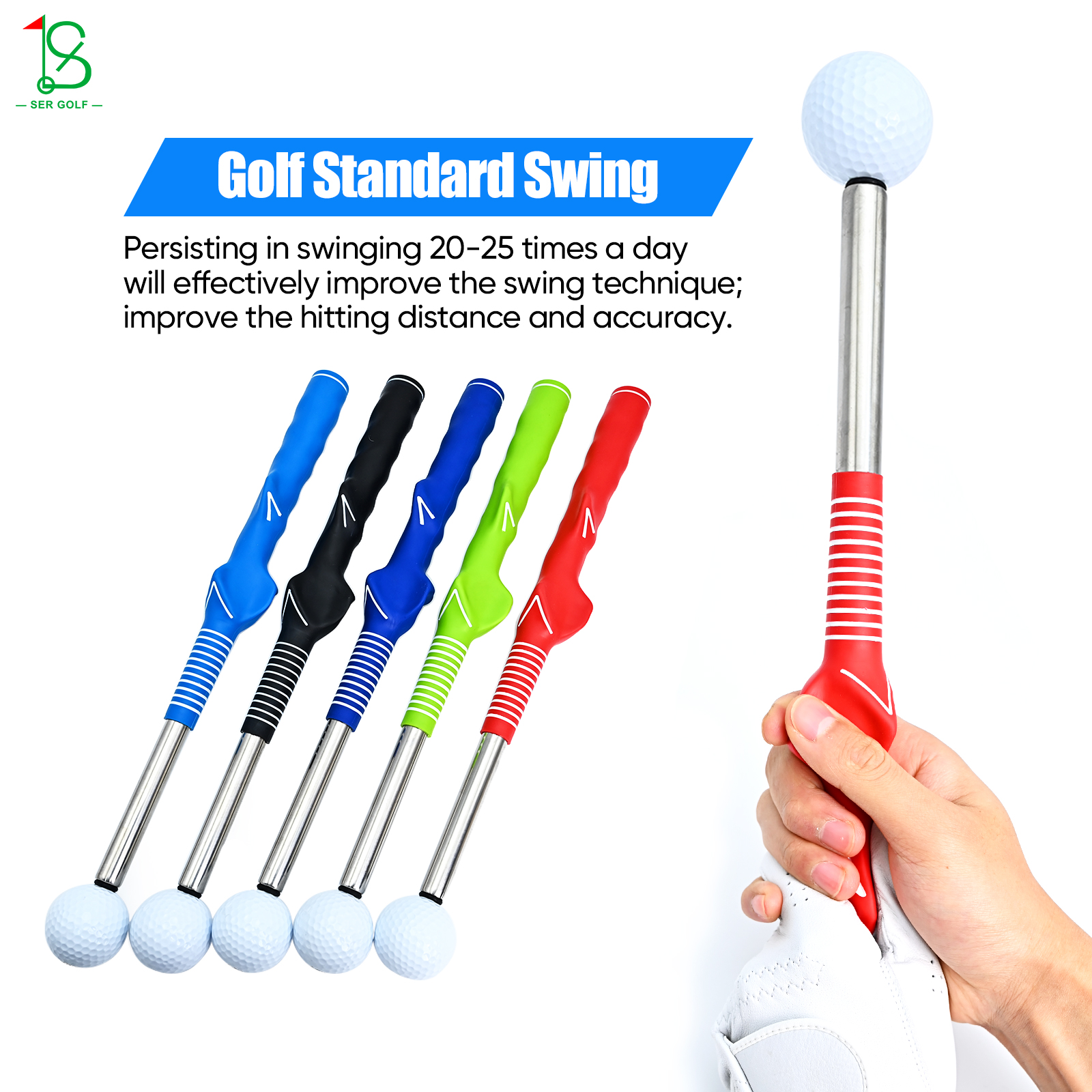 Telescopic Golf Swing Trainer Vocal Impact Bar Sound Feedback Rhythm Practice Device Lightweight Durable Men Women Right Hand
