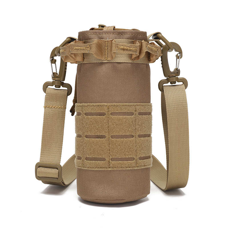 Travel Drawstring Water Bottle Pouches Tactical Water Bottle Holder Nylon Bottle Sleeve Carriers Bag Hydrations Carriers