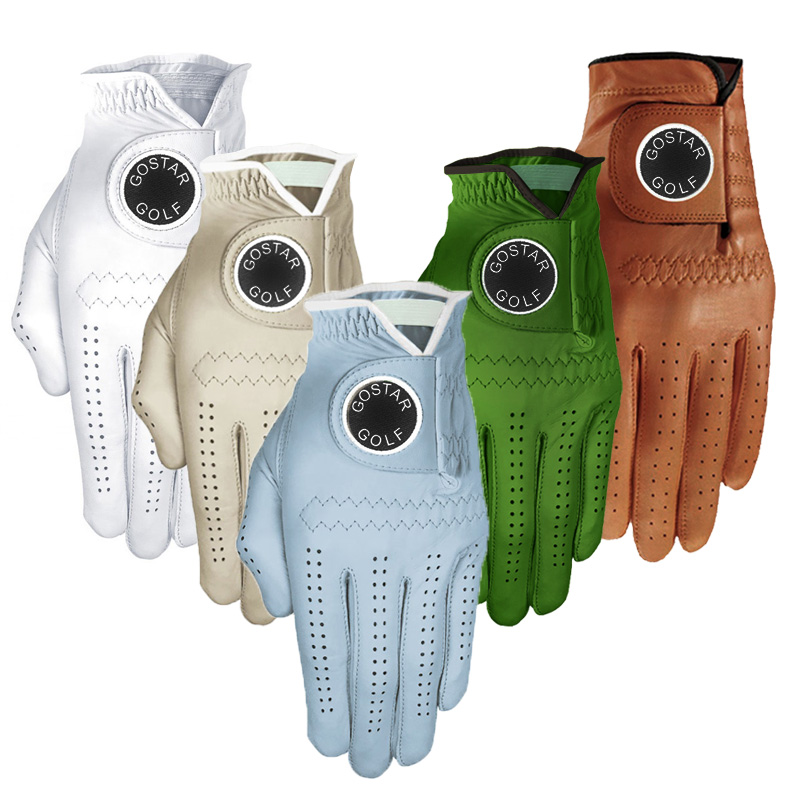 Custom Colors Custom Logo Soft Breathable Indonesia Cabretta Leather Golf Glove Men/women Left Hand Golf Accessories Glove