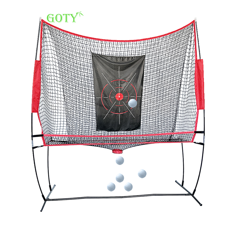 Portable Easy-to-Install Golf Practice Net with Hit Return System Cutting Ball Target Net for Adult &amp; Children Training