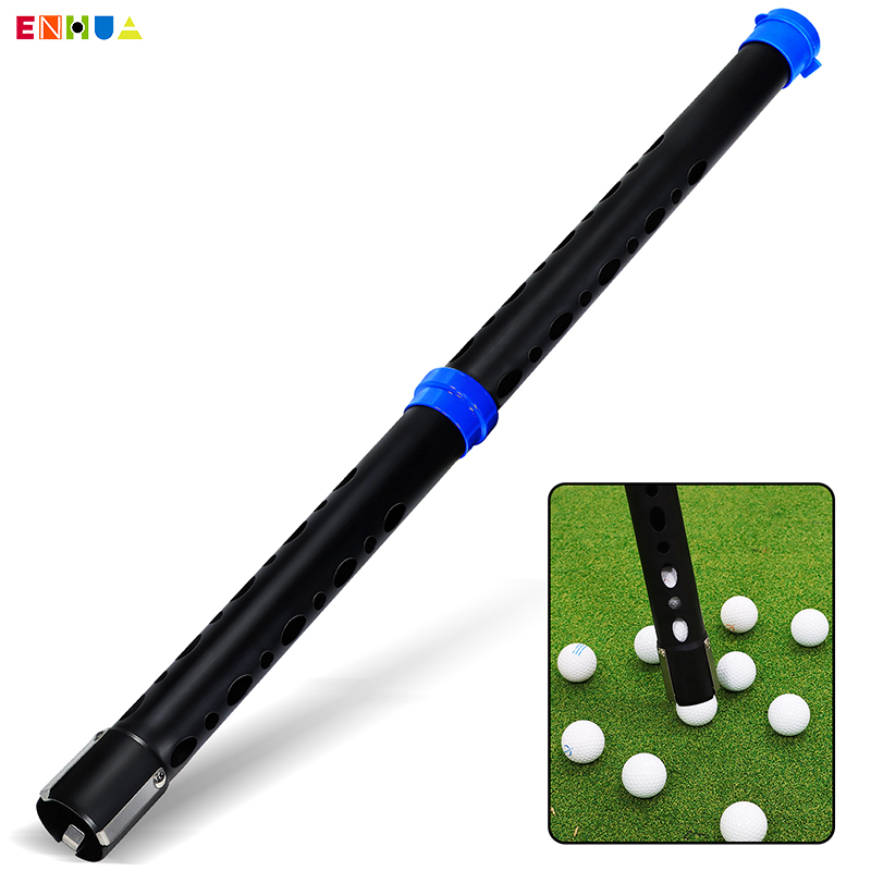 Enhua BS007 OEM ODM New Design TPR + Aluminium Tube Golf Ball Retriever Picker Durable Detachable Collector Shag Tube