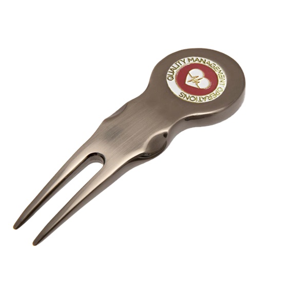 Factory Wholesale Zinc Alloy Golf Divot Tool Pitch Forks Golf Divot Repair Tools Blank Metal Ball Marker OEM logo