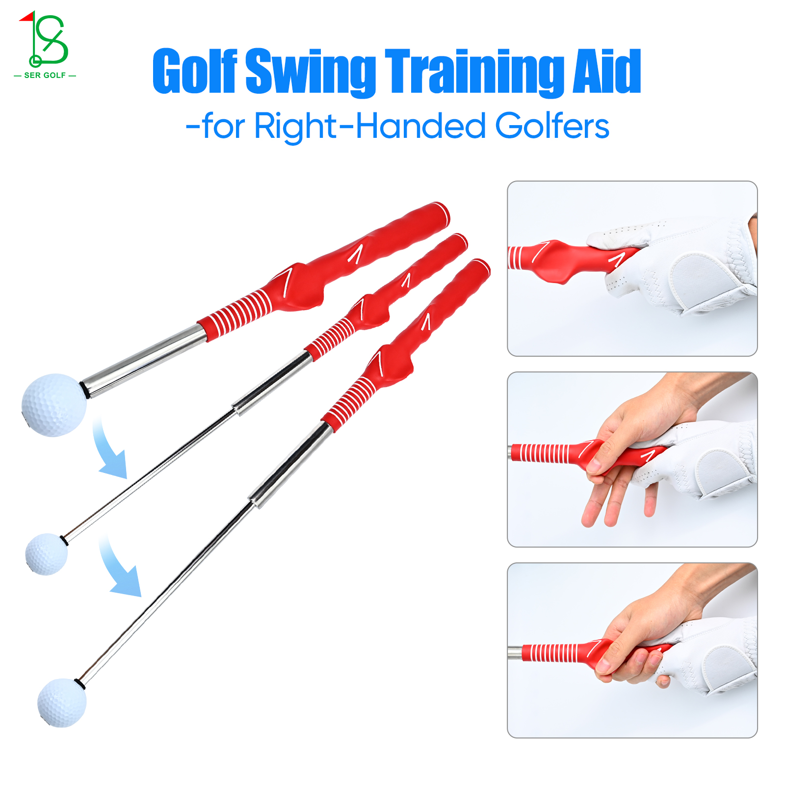 Telescopic Golf Swing Trainer Vocal Impact Bar Sound Feedback Rhythm Practice Device Lightweight Durable Men Women Right Hand