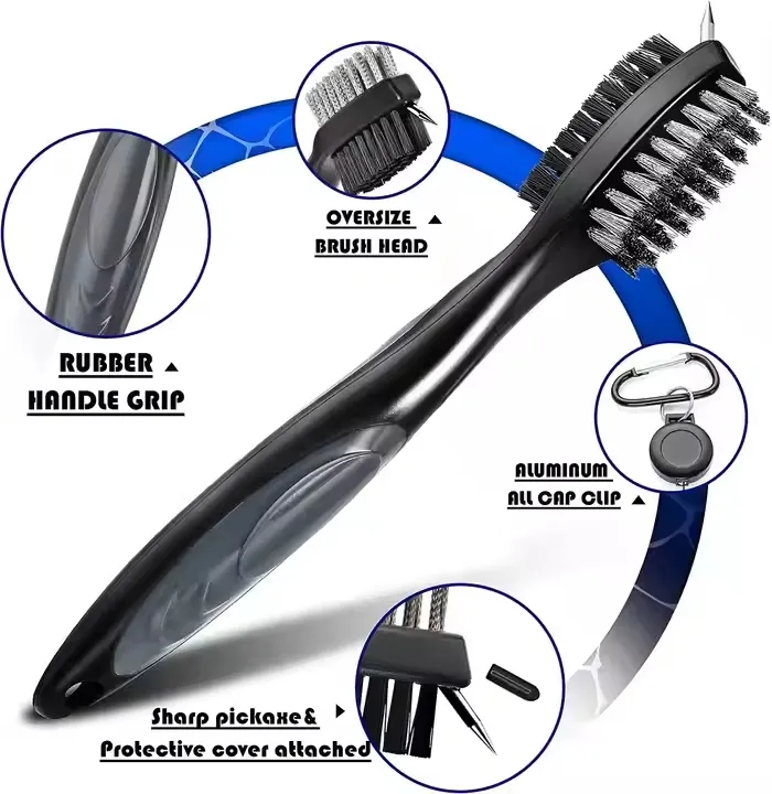 Golf Accessories 3 in 1 Golf Club Brush