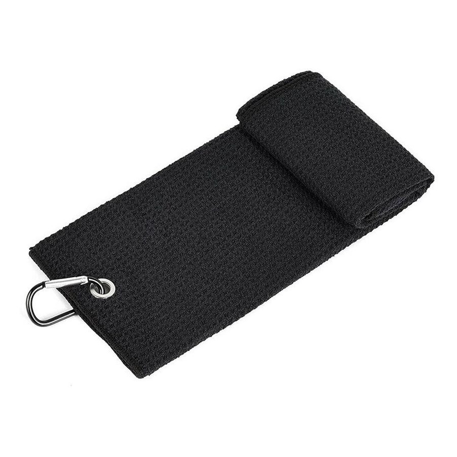 Microfibre Golf Towel, with Mountaineering Buckle Waffle Golf Towel Hook and Ring Buckle Fastener Convenient Golf Cleaning Towel