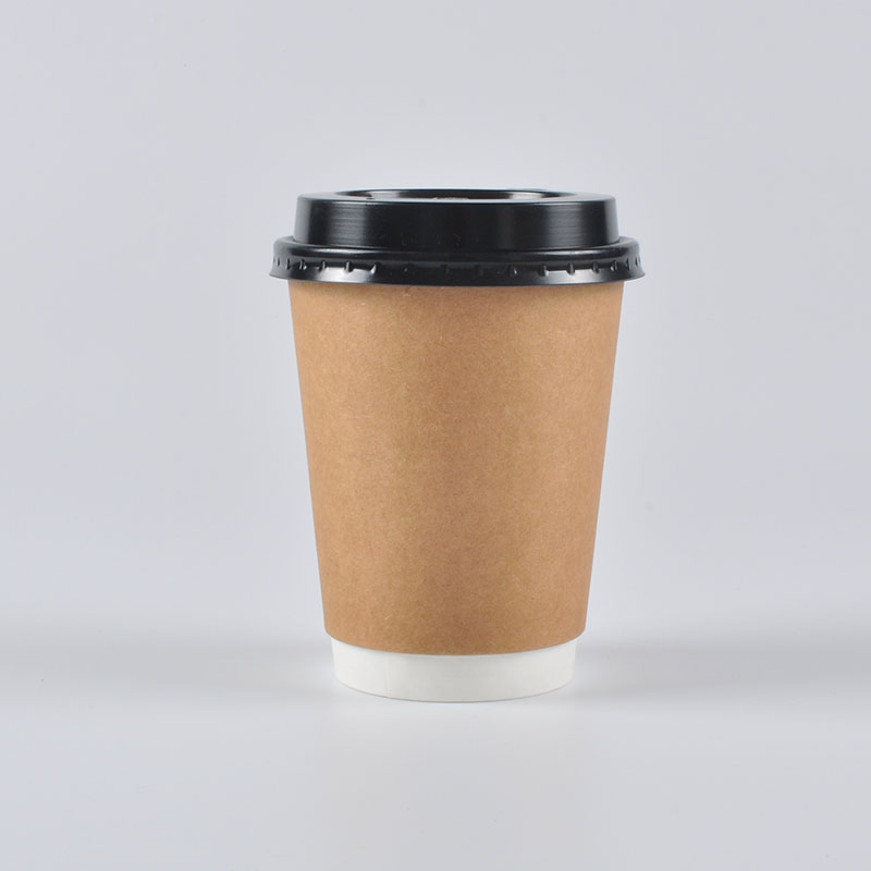Impressão Personalizada Copo de Papel Kraft Descartável de Parede Simples e Dupla para Bebidas Quentes Copo de Café de Papel Corrugado