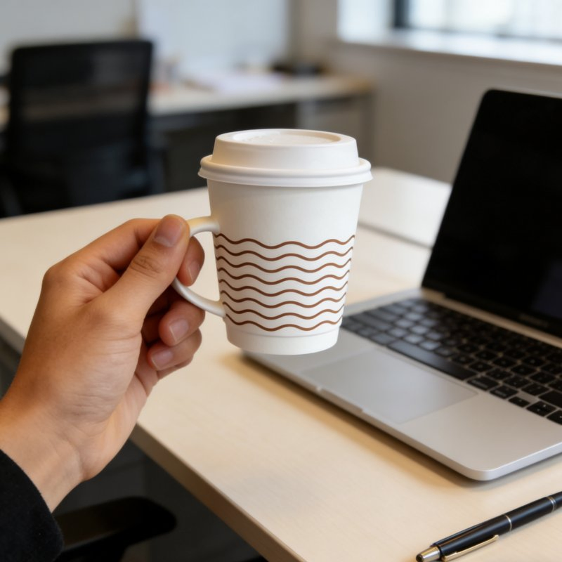 Copos de papel biodegradáveis personalizados com logotipo, ecológicos e impressos em grande quantidade para bebidas quentes e frias, café