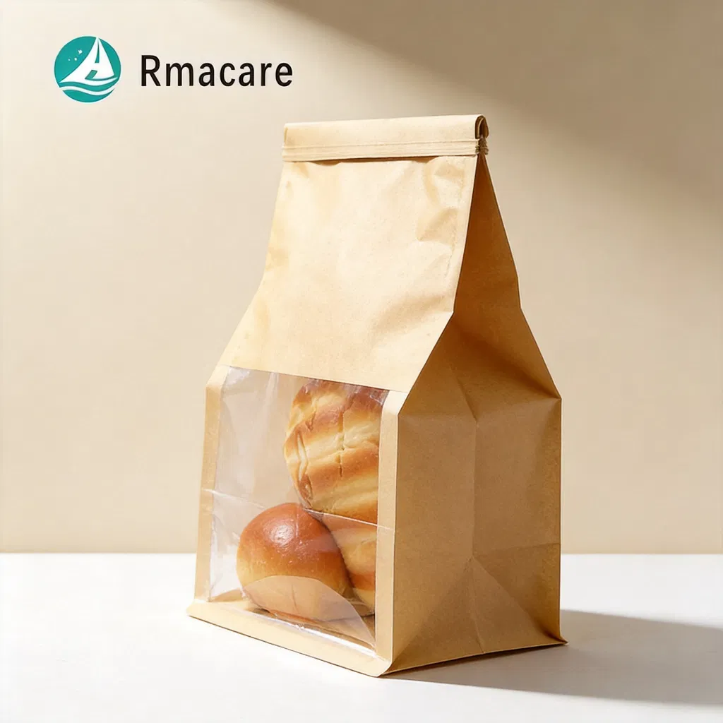 Saco de Papel Resistente à Gordura Biodegradável à Prova de Umidade Armazenamento de Pão Torrada Para Viagem Padaria Evitar Óleo Almoço Cozimento Embalagem de Alimentos