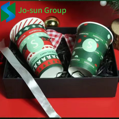 Tema de Decoração de Aniversário Ecológica Copo de Papel Descartável para Chá, Café, Leite de Soja e Bebidas Quentes com Tampa