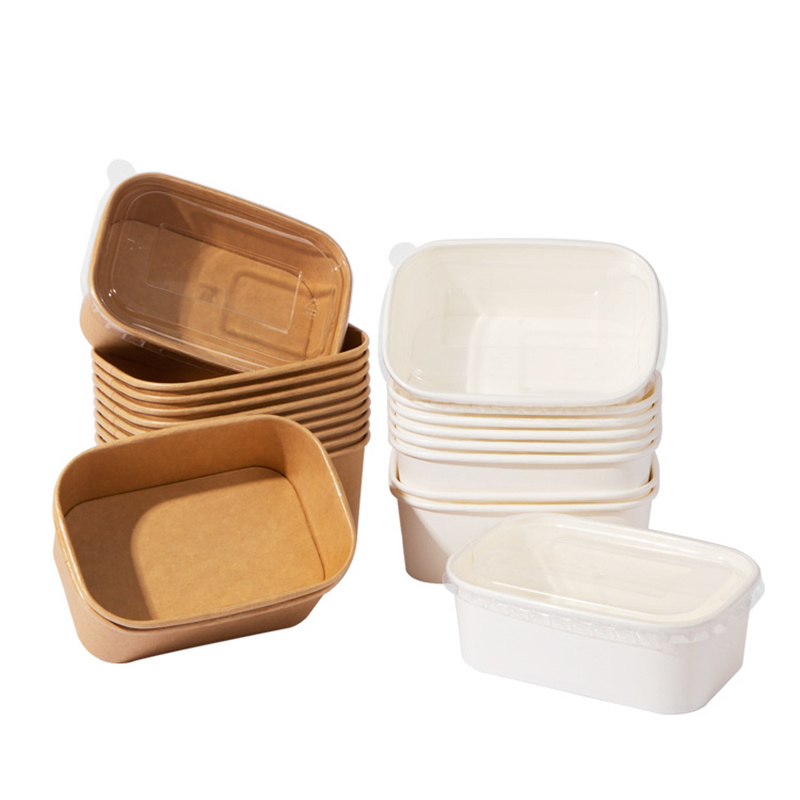 Caixas de Embalagem de Papel para Alimentos Container de Sanduíche Hambúrguer Salada com Tampa Fornecimento Personalizado