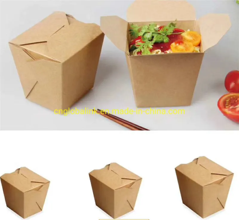 Container de Embalagem de Alimentos em Papel Kraft para Levar 32oz