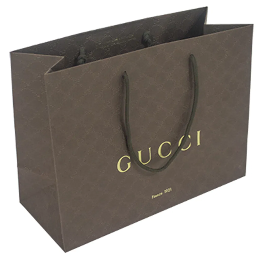 Design de Luxo Personalizado Logotipo Impresso Sacola de Papel Kraft para Presentes