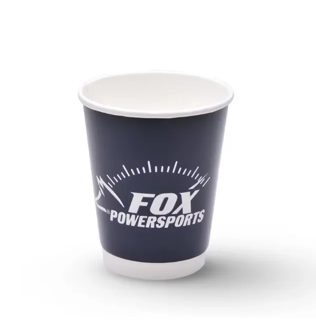Copos de Papel Personalizados Descartáveis 16oz Impressos com Dupla Parede e Tampas para Bebidas Quentes e Frias