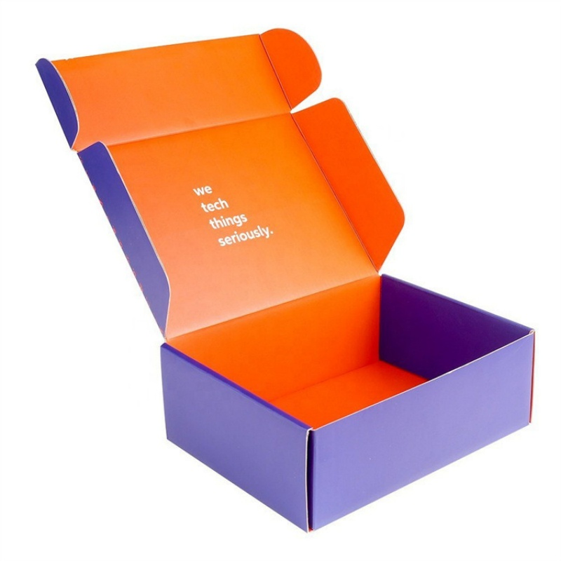 Embalagem de Envio de Caixa de Cartão Kraft Personalizada, Colapsável, Plana, Ondulada para Roupas, Joias, Perfume, Alimentos, Embalagem, Pacote de Presente de Natal
