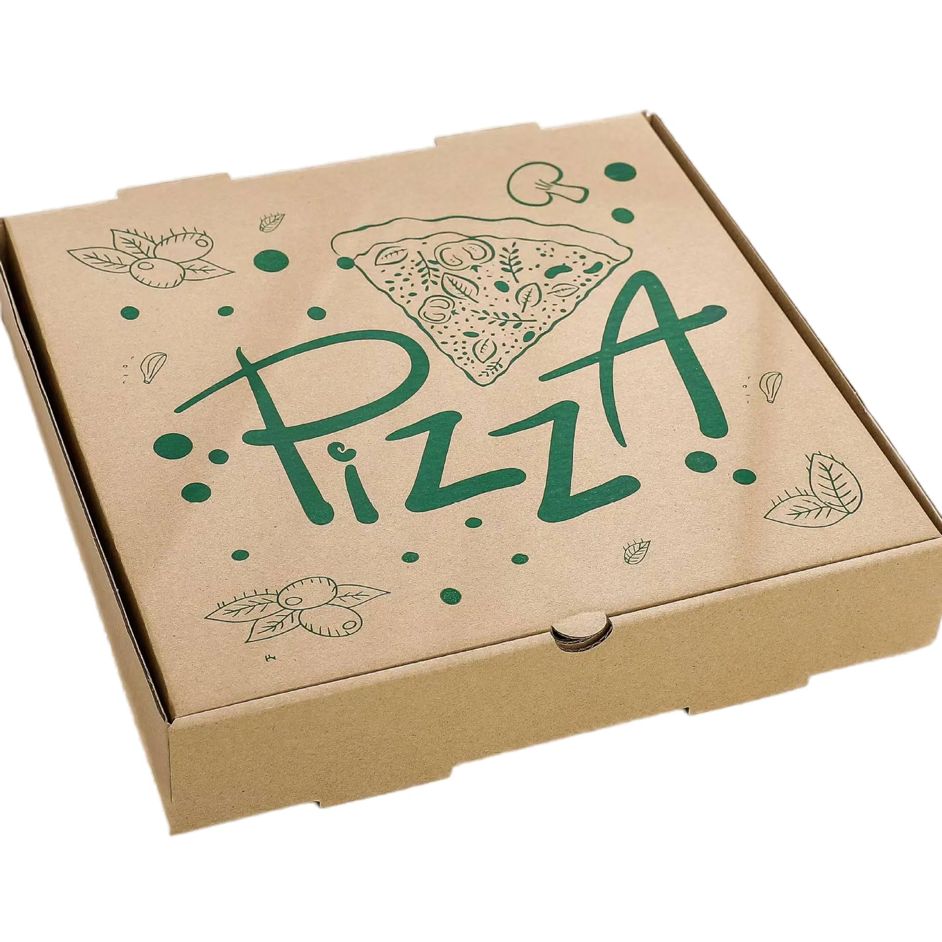 Caixas de Pizza Corrugadas Resistentes a Gordura Recipientes para Transporte de Bolos Biscoitos Artesanato Alimentar