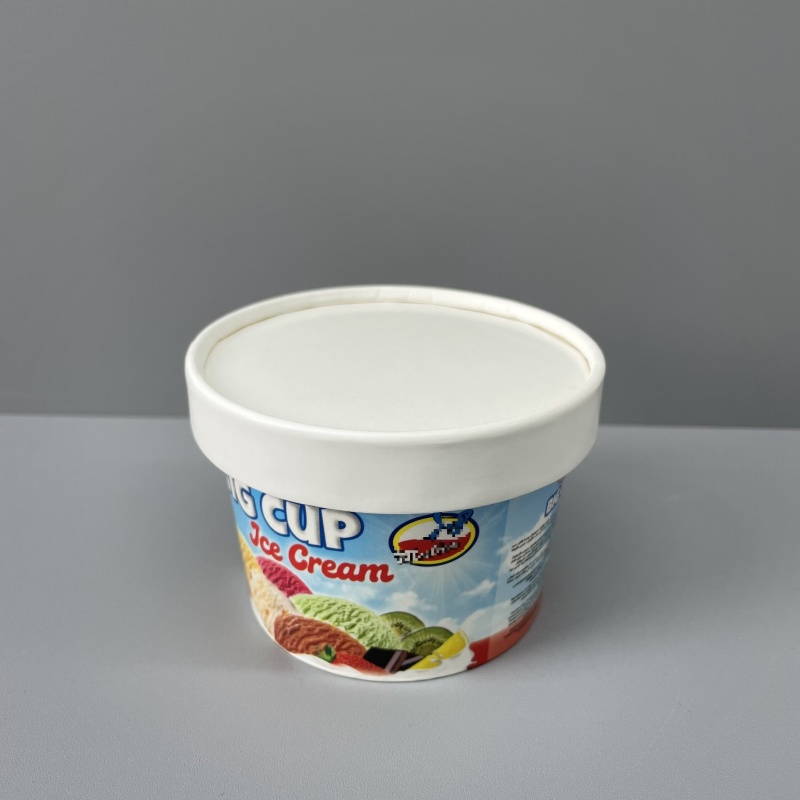 Copos de Papel para Sobremesa de Iogurte Descartáveis Personalizados 5oz com Tampas