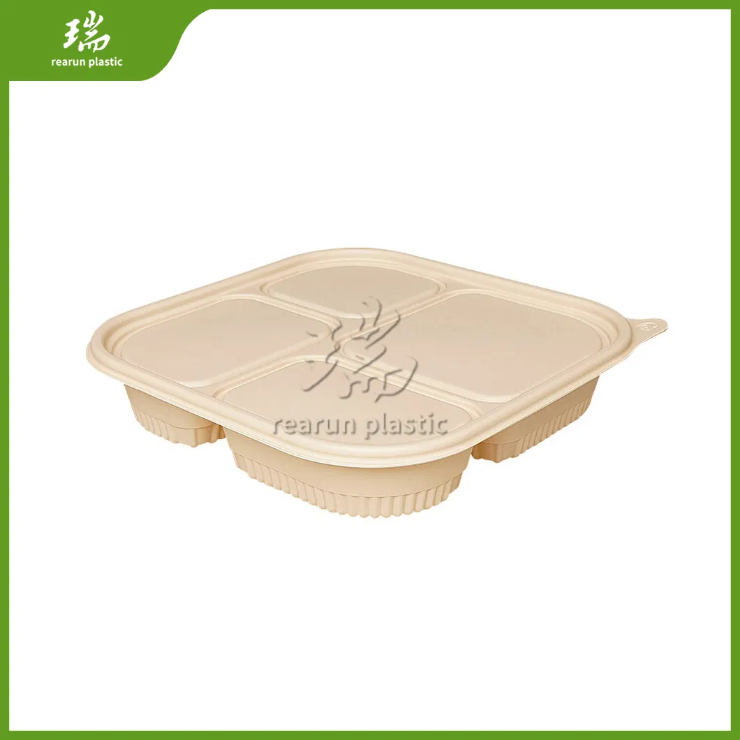 Caixas de Almoço Descartáveis para Comida, Biodegradáveis, de Amido de Milho