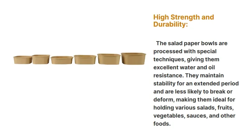 Bowl Quadrado de Papel Kraft Marrom Ecológico para Alimentos
