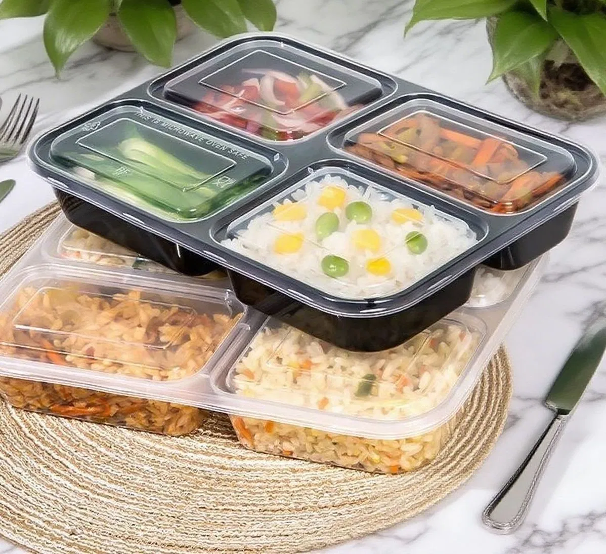 Caixa de Descarte Eco-Injetada em PP de Grau Alimentar, Segura contra Vazamentos – Baixo Carbono para Marcas de Catering Sustentáveis