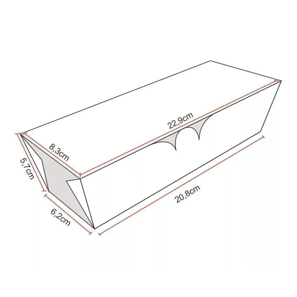 Salsicha Takeout Design personalizado Hot Dog embalagem Box Takeout Food Caixa com tampa