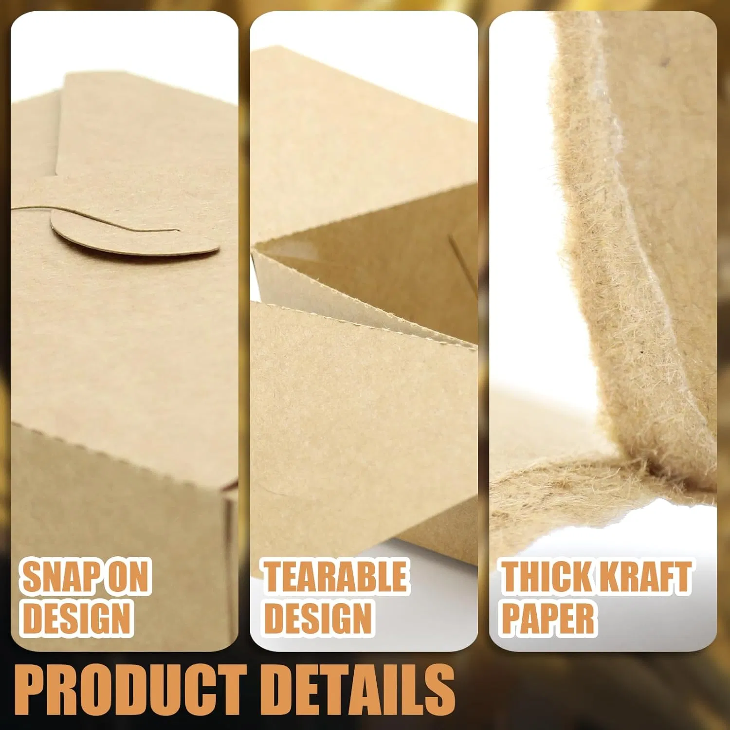Container de Papel Kraft Ecológico para Comida para Viagem