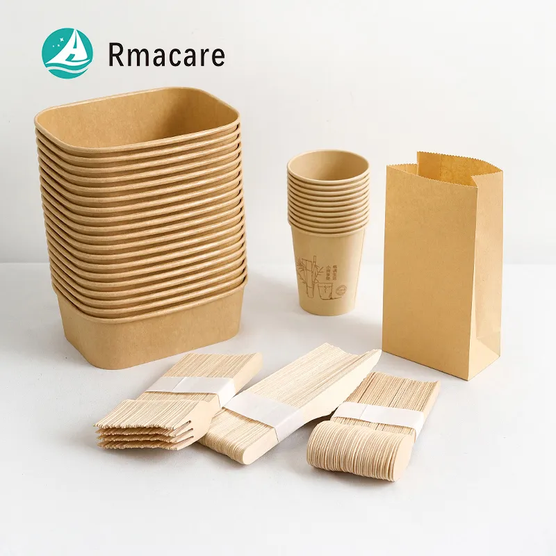 Caixas de papel kraft personalizadas para sushi, batatas fritas, ovos, fast food