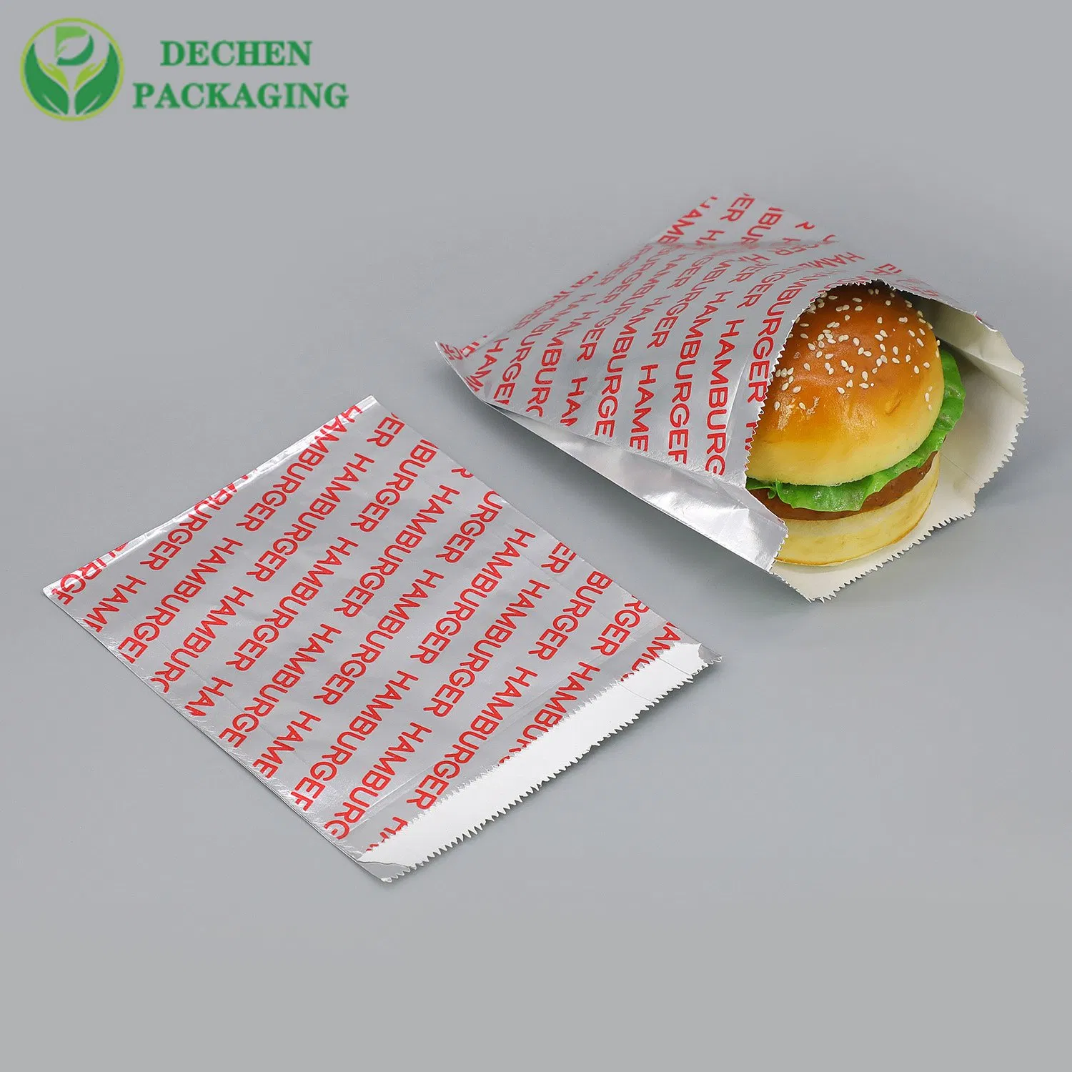 Embalagem para Sacos de Papel Descartáveis de Padaria Embalagem de Cafeteria Alimentos Personalizados