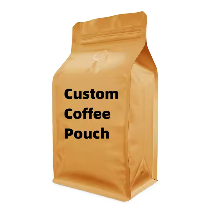 Saco de Embalagem Plástica Eco-Friendly Selado a Quente Personalizado 500g 1kg 2kg Doypack com Zíper em Pé para Embalagem de Alimentos para Café