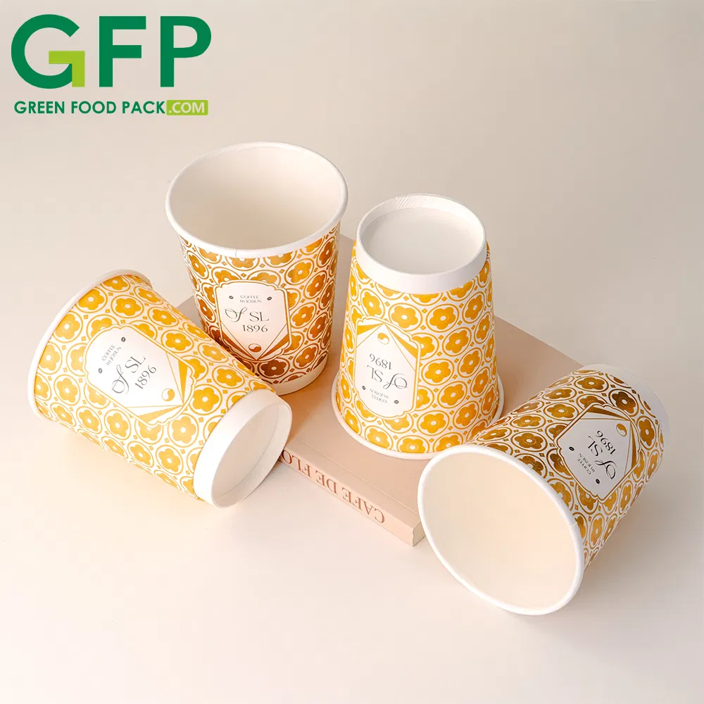 Copos de Papel com Flor Eco Descartáveis